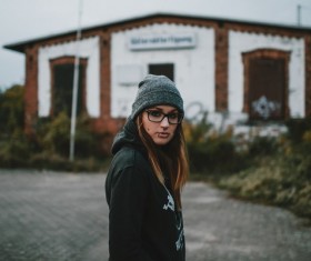 Sports casual dress up girl Stock Photo