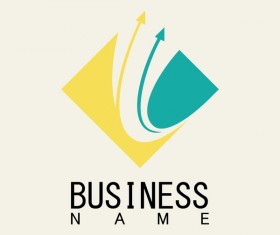 Square arrow business logo vector