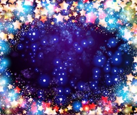 Star light with festival halation background vectors 01
