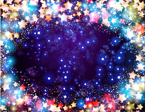 Star light with festival halation background vectors 01