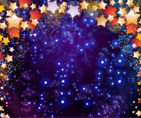 Star light with festival halation background vectors 02