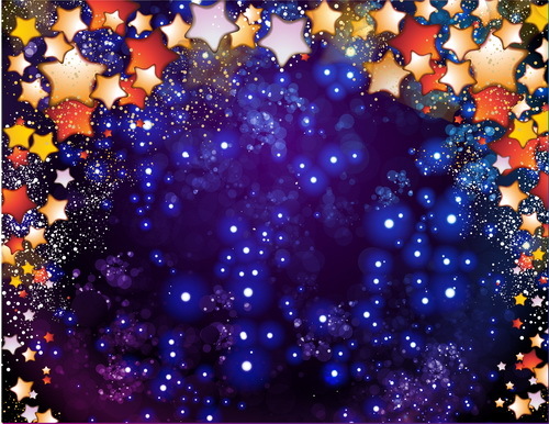 Star light with festival halation background vectors 02