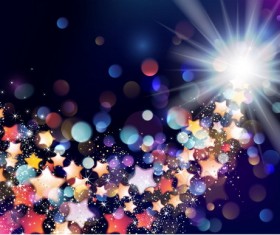 Star light with festival halation background vectors 04