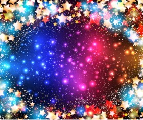 Star light with festival halation background vectors 05