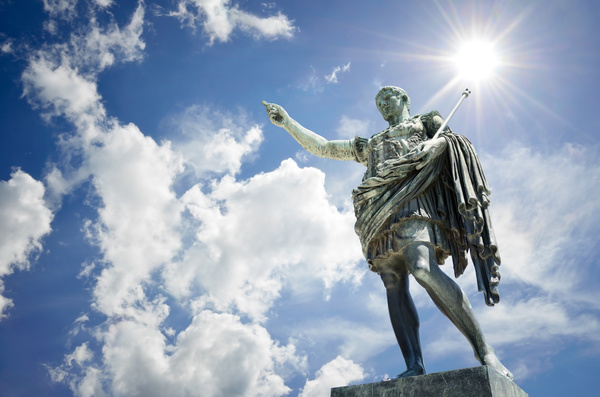 Statue of Augustus in Rome Italy Stock Photo