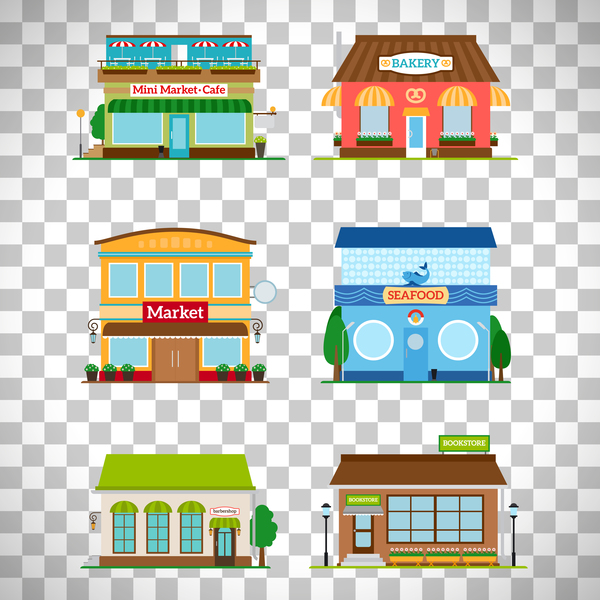 Store illustration vector set 01