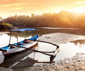 Stranded boat Stock Photo 02