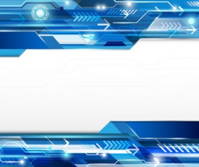 Technology blue background with modern concept vector
