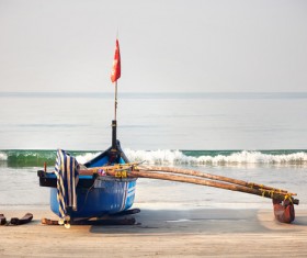 The boat on the beach Stock Photo 02