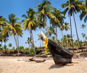 The boat on the beach Stock Photo 03