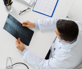 The doctor who sees the X rays Stock Photo