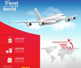 Travel around the world business template vector 01