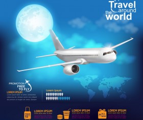 Travel around the world business template vector 05