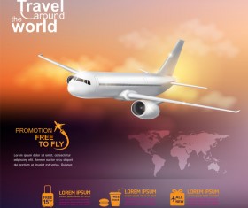 Travel around the world business template vector 06