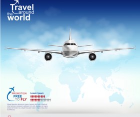 Travel around the world business template vector 10