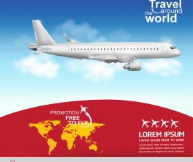 Travel around the world business template vector 13