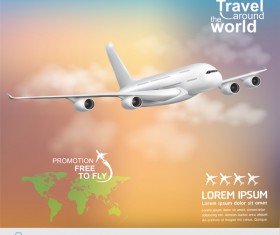 Travel around the world business template vector 15