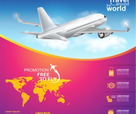 Travel around the world business template vector 19