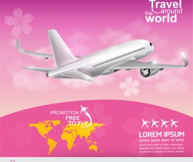 Travel around the world business template vector 20