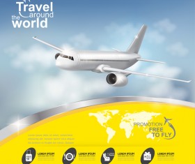 Travel around the world business template vector 22