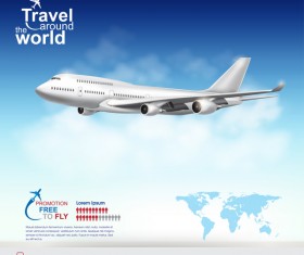 Travel around the world business template vector 25