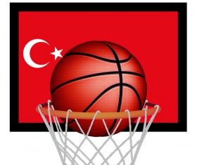 Turkish styles basketball background vector 03