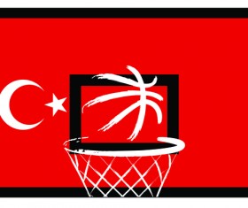 Turkish styles basketball background vector 06