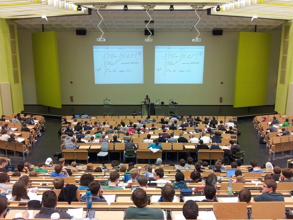 University Classroom Meeting Stock Photo