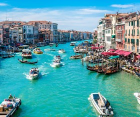 Venice water bus Stock Photo