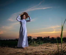 Vietnamese girls art life photo Stock Photo