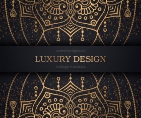 Vintage mandala luxury background vector