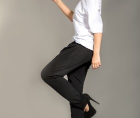 Wearing a different clothing beautiful female model Stock Photo 05