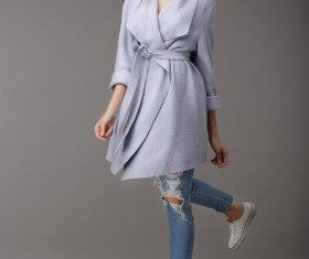 Wearing a different clothing beautiful female model Stock Photo 09