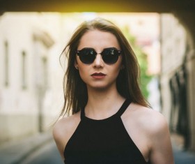 Wearing sunglasses beauty Stock Photo
