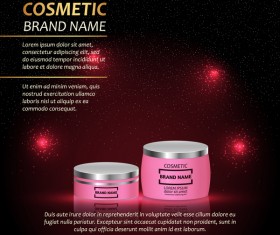 Wine red cosmetic advertising poster template vector 01