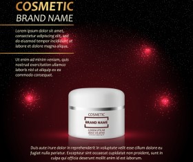 Wine red cosmetic advertising poster template vector 03