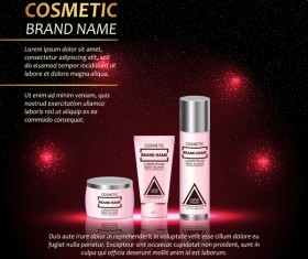 Wine red cosmetic advertising poster template vector 05