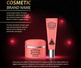 Wine red cosmetic advertising poster template vector 07