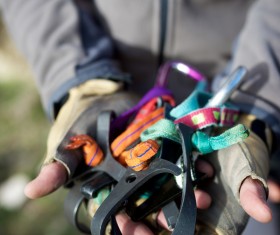Young climbers climbing Stock Photo 04