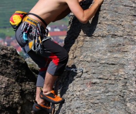 Young climbers climbing Stock Photo 11