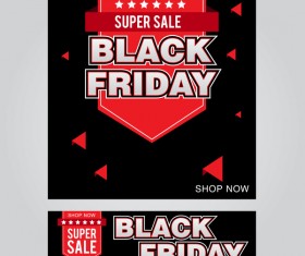 black friday poster with banner template vector material 05