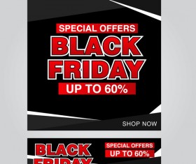 black friday poster with banner template vector material 13