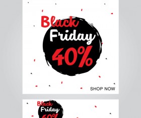 black friday poster with banner template vector material 14