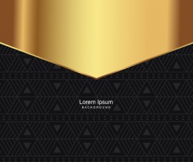 black seamless pattern with gold background vector 03