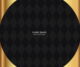 black seamless pattern with gold background vector 07