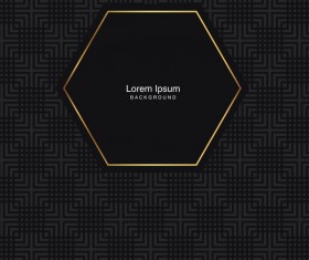 black seamless pattern with gold background vector 13