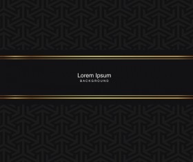 black seamless pattern with gold background vector 14