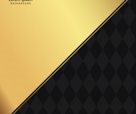 black seamless pattern with gold background vector 15