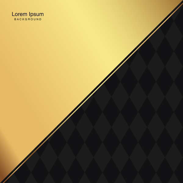 black seamless pattern with gold background vector 15