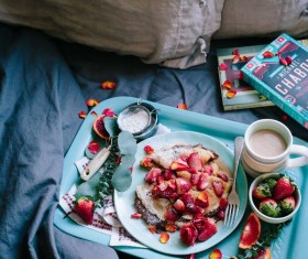 breakfast in bed Stock Photo